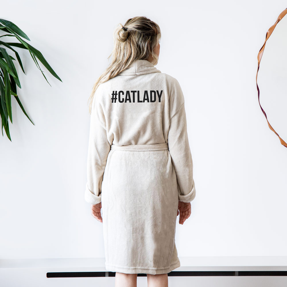 Personaliseerbare badjas met tekst Huisdieren cadeau personaliseerbare badjas met tekst