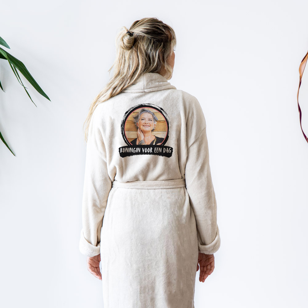 Moederdag Cadeau Personaliseerbare badjas met foto & tekst Moederdag Cadeau Personaliseerbare badjas met foto & tekst