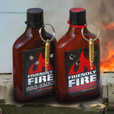 Barbecue Chilisaus Scovilla met echte kogel Barbecue Chilisaus Scovilla met echte kogel