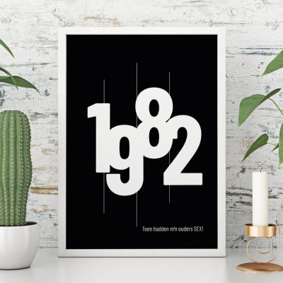 Personaliseerbare poster met geboortejaar Personaliseerbare poster met geboortejaar