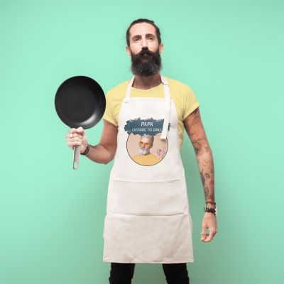 Personaliseerbaar keuken schort met kleur Personaliseerbaar keuken schort met kleur