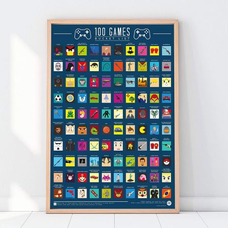 Kras poster 100 spelletjes