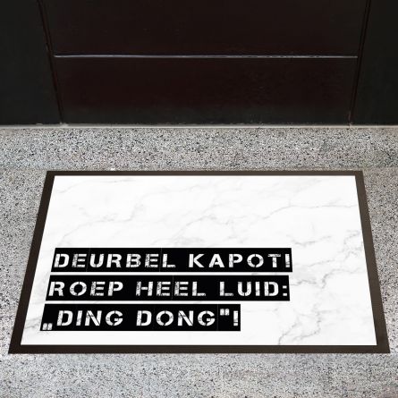 Personaliseerbare deurmat met marmer design