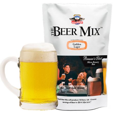 Navulling van de biermachine - Golden Lager, Vienna en Canadian Red Lager Mix