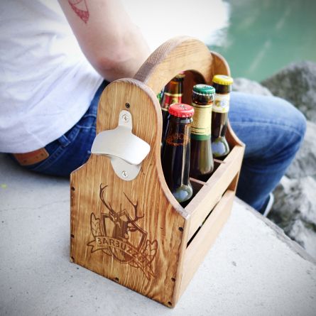 Houten sixpack