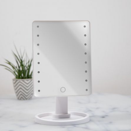 Witte Hollywood spiegel met LEDs