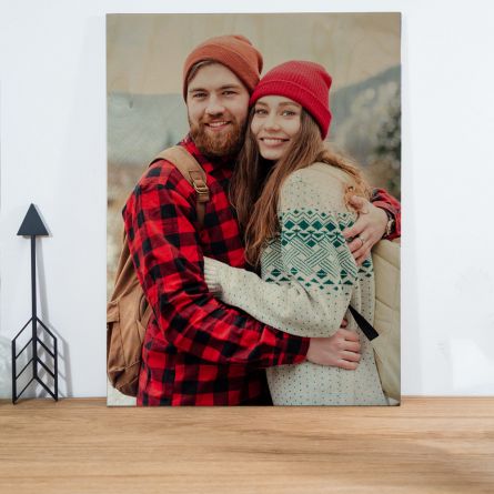 Personaliseerbare foto op hout