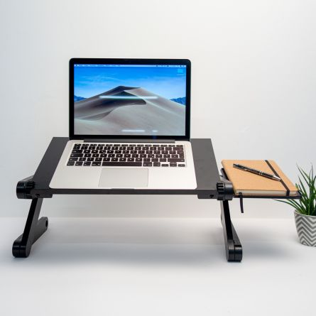 Universele laptopstandaard in zwart