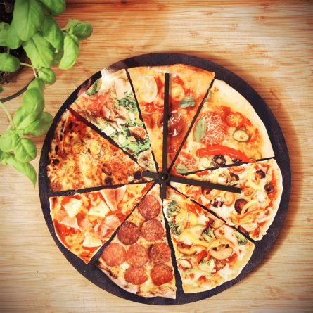 Pizza wandklok