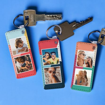 Personaliseerbare sleutelhanger met 2 afbeeldingen