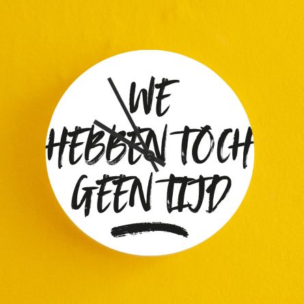 Personaliseerbare klok – geen tijd