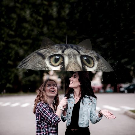 Paraplu met oren hond en kat