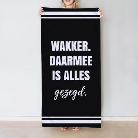 Handdoek met 6 regels