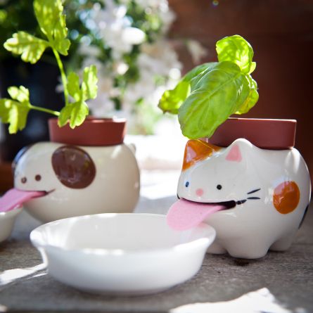 Peropon dierenbloempot met watervoorziening
