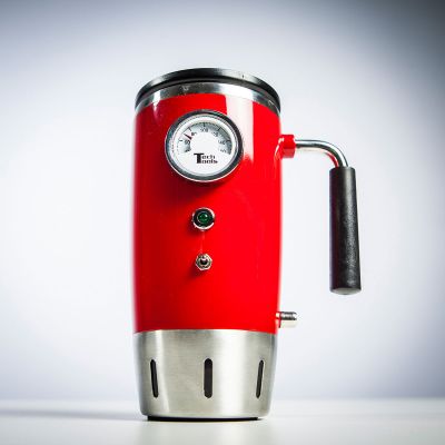 Cadeau voor zus - Verwarmde retro drinkbeker met thermometer