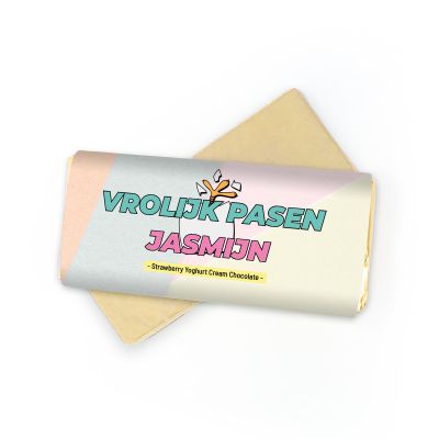 Pasen-Chocolade met 2 tekstregels Pasen-Chocolade met 2 tekstregels