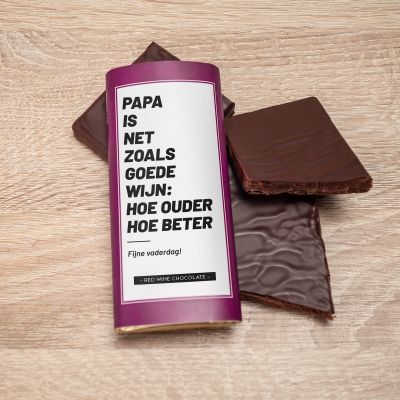 Snoepgoed - Personaliseerbare rode wijn chocolade