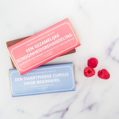 Gepersonaliseerde waardebon met chocolade Gepersonaliseerde waardebon met chocolade