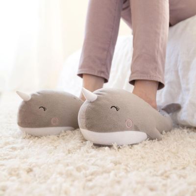 Cadeau voor zus - Verwarmde walvis pantoffels