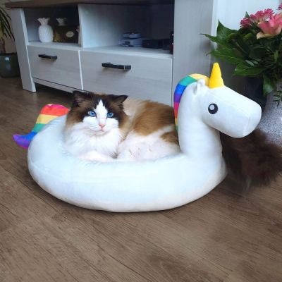 Grappige cadeaus - Eenhoorn knuffelmand voor hond en kat