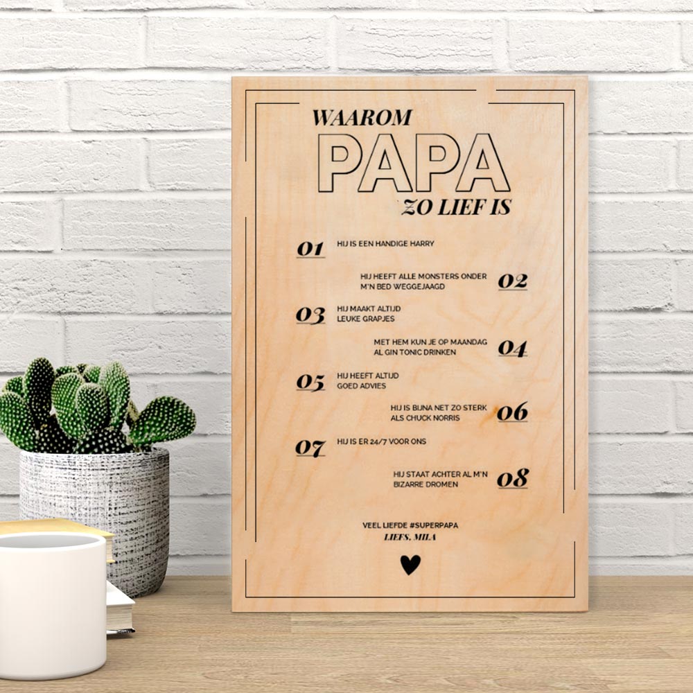 Personaliseerbare Tekst Op Hout Waarom X De Liefste huismerk kopen in de aanbieding