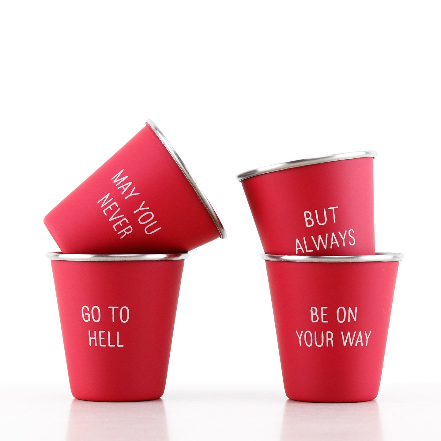 May You Never Shotglazen In Set Van 4 huismerk kopen in de aanbieding