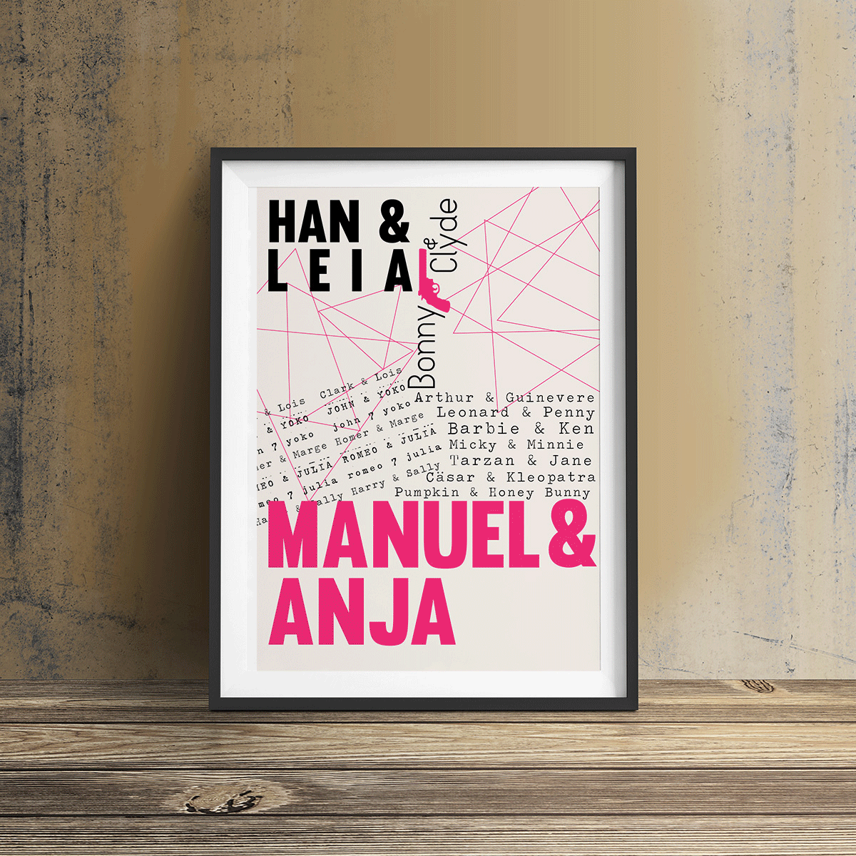 Beroemde Liefdeskoppels Personaliseerbare Poster huismerk kopen in de aanbieding