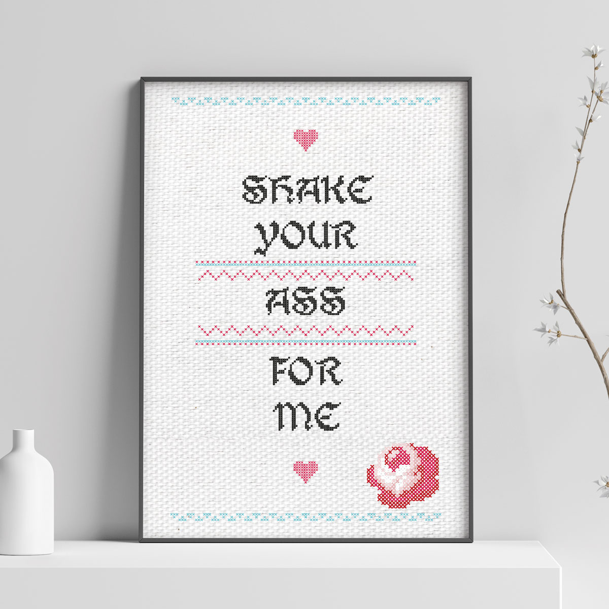 Radbag Personaliseerbare Poster In Borduur Look radbag kopen in de aanbieding