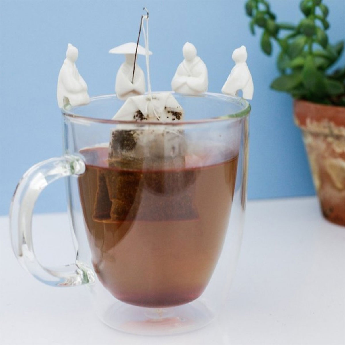 Kikkerland Visser Theezakjeshouder Set Van 4 kikkerland kopen in de aanbieding